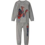 Spiderman Pyjamasser Name It Spiderman Night Set - Grey Melange (13223944)