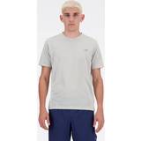 New Balance Herre Tøj New Balance Men's Athletics T-Shirt in Grey Poly Knit