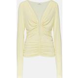 Isabel Marant Dame - Gul Tøj Isabel Marant Laura Ruched Jersey Top