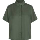 Samsøe Samsøe Dame Overdele Samsøe Samsøe Mina SS Shirt - Dusty Olive