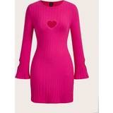 Cut-Out - Polokrave Tøj Shein Women's Heart Cut Out Ribbed Dress