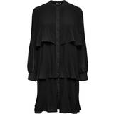 Plisseret Tøj Y.A.S Kalaya Mini Dress - Black
