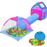 Metal Legetelt tectake Play Tent with Tunnel 200 Balls