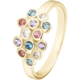 Christina Jewelry Colorful Champagne Ring - Gold/Multicolour