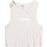 Obey Beige Tøj Obey Women's Lower Case Logo Tank Vest Clay Clay