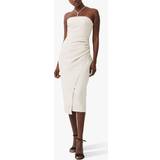 French Connection 38 Kjoler French Connection Echo Crepe Halterneck Midi Dress, Silver Lining