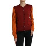 Multifarvet - Silke Tøj Dolce & Gabbana Multicolor Cardigan Color Block Silk Crewneck Sweater IT50