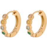 Quartz Øreringe Pernille Corydon Stardust Huggies Earrings - Gold/Multicolour