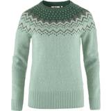 Grøn - L - Uld Tøj Fjällräven Women's Övik Knit Sweater Wool jumper XL, turquoise/green