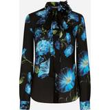 32 - Blomstrede - Chiffon Tøj Dolce & Gabbana Chiffon shirt campanule_fdo_nero