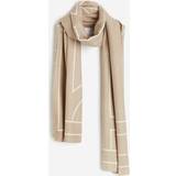 H&M Beige Tilbehør H&M Dame Beige Mønstret tørklæde 190x90