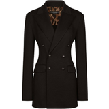48 - Elastan/Lycra/Spandex - XXS Overdele Dolce & Gabbana Giacca Double Breasted Milano Rib Jacket - Black