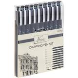 Finelinere Nassau Drawing Pens Set Black 10-pack