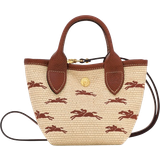 Aftagelig skulderrem - Beige Håndtasker Longchamp Le Panier Pliage Xs Basket Bag - Brown