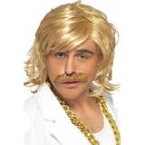 Blond Parykker Smiffys Game Show Host Wig and Tash Kit
