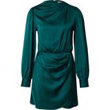 Abercrombie & Fitch Dame Tøj Abercrombie & Fitch Draperet kjole med lange ærmer grøn satin