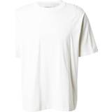 Abercrombie & Fitch Knapper Tøj Abercrombie & Fitch Hvid T-shirt med præget centreret logo