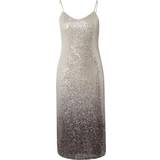 Superdry Dame Kjoler Superdry Ombre Sequin Slip Midi Dress Kvinde Midi Kjoler 14/L hos Magasin Silver Dip Dye