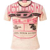 Diesel Pink Tøj Diesel Tuncutie-long-n8 T-shirt Kvinde Kortærmede T-shirts hos Magasin 446a
