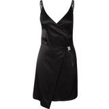 50 - XXS Kjoler Calvin Klein Wrapover Slip Dress Black