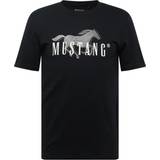 Mustang 32 - Sort Tøj Mustang t-shirt regular fit halbarm-shirt Schwarz