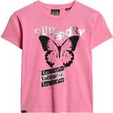 Superdry Jersey Tøj Superdry Shirts 'Lo-fi Rock ' pink sort sølv pink sort sølv