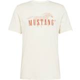 Mustang Knapper Tøj Mustang Bluser & tshirts 'Alex C' ecru orange ecru orange
