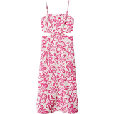Mango Pink - S Kjoler Mango Olimpia Cut Out Linen Blend Dress - Fuchsia