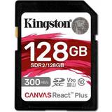 Kingston Hukommelseskort Kingston Canvas React Plus SDXC Class 10 UHS-II U3 ​​V90 300/260MB/s 128GB