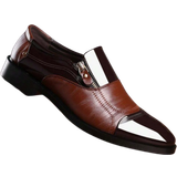 40 ½ - Polyuretan Lave sko Shein Men's Fashionable Splice Business Shoes