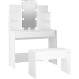 vidaXL Vanity Table set with LED Light White Toiletbord 40x96cm