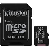 Micro sd kort 256gb Kingston Canvas Select Plus microSDXC Class 10 UHS-I U3 V30 A1 100/85MB/s 256GB +Adapter