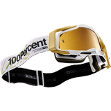 100% Skibriller 100% Racecraft 2 - White/Mirror Gold