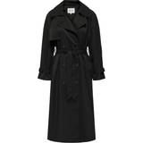 Only Chloe Double Breasted Trenchcoat - Black