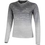 Dame - Nylon T-shirts Asics Women's Seamless LS Top - Carrier Grey/Glacier Grey