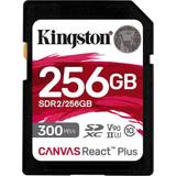 Kingston 256 GB Hukommelseskort Kingston Canvas React Plus SDXC Class 10 UHS-II U3 ​​V90 300/260MB/s 256GB