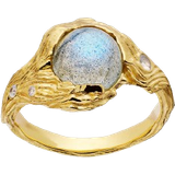 Grå Ringe Maanesten Calypso Water Ring - Gold/Grey/Transparent