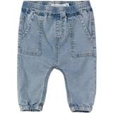 9-12M - Babyer Bukser Name It Ben Rund Pasform Jeans - Light Blue Denim (13228857)