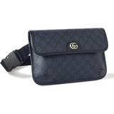 Gucci Indvendig lomme Tasker Gucci Ophidia Leather-Trimmed Monogrammed Coated-Canvas Belt Bag Men Blue EU 90