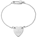 Gucci Armbånd Gucci Heart Pendant Bracelet - Silver