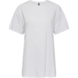Dame - Oversized Overdele Pieces Pcrina T-shirt - Bright White