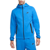 Nike Herre - Hoodies - Træningstøj Sweatere Nike Sportswear Tech Fleece Windrunner Zip Up Hoodie For Men - Light Photo Blue/Black