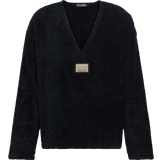 Dolce & Gabbana V-udskæring Overdele Dolce & Gabbana Terrycloth Sweatshirt - Black