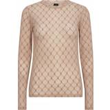 42 - Dame Overdele Hype The Detail Printed Blouse - Sand