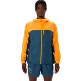 Asics Herre Tøj Asics FUJITRAIL PACKABLE JACKET Fellow Yellow/Magnetic Blue