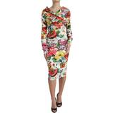 Multifarvet - One Size Kjoler Dolce & Gabbana Multicolor Floral Sheath Midi Silk Dress IT40