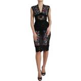 Multifarvet - One Size Kjoler Dolce & Gabbana Multicolor Floral Print Lace Sheath Dress IT40