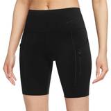 Dame - Normal talje Shorts Nike Go Women's Firm-Support Mid-Rise Biker Shorts - Black