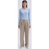 Second Female XL Tøj Second Female Fique Wide Trousers Roasted Cashew