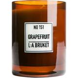 Med låg Lysestager, Lys & Dufte L:A Bruket Grapefruit Brown Duftlys 260g
